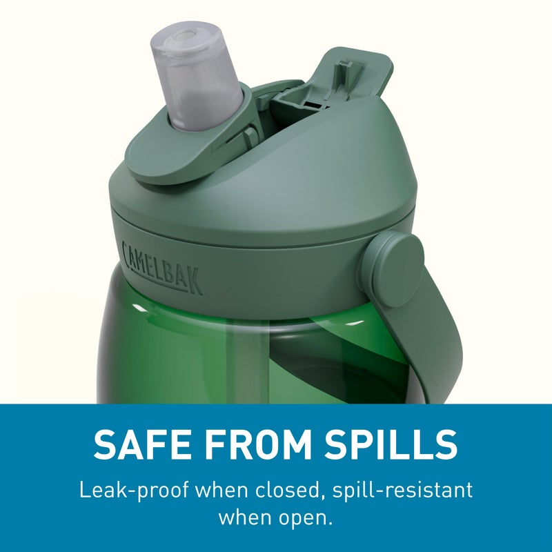 كاميلباك زجاجة مياه من CamelBak Thrive Flip Straw Tritan Renew بلون الغابة الخضراء، 32oz - Image 5